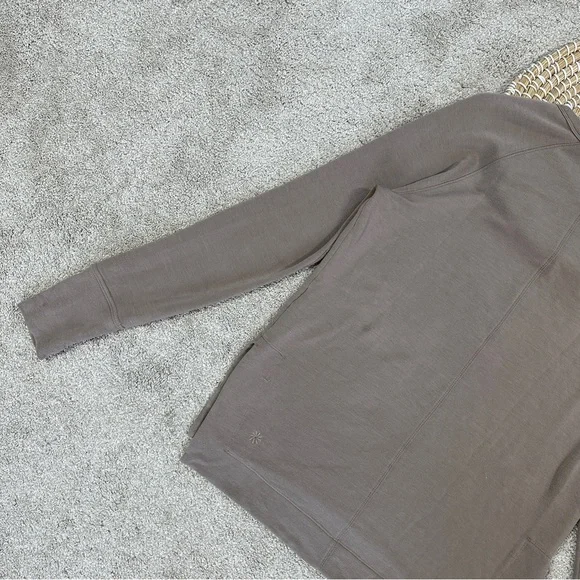Athleta Women’s Coaster Luxe Recover Sweatshirt Ultra-Soft in Mortar Mushroom XS - Picture 7 of 16